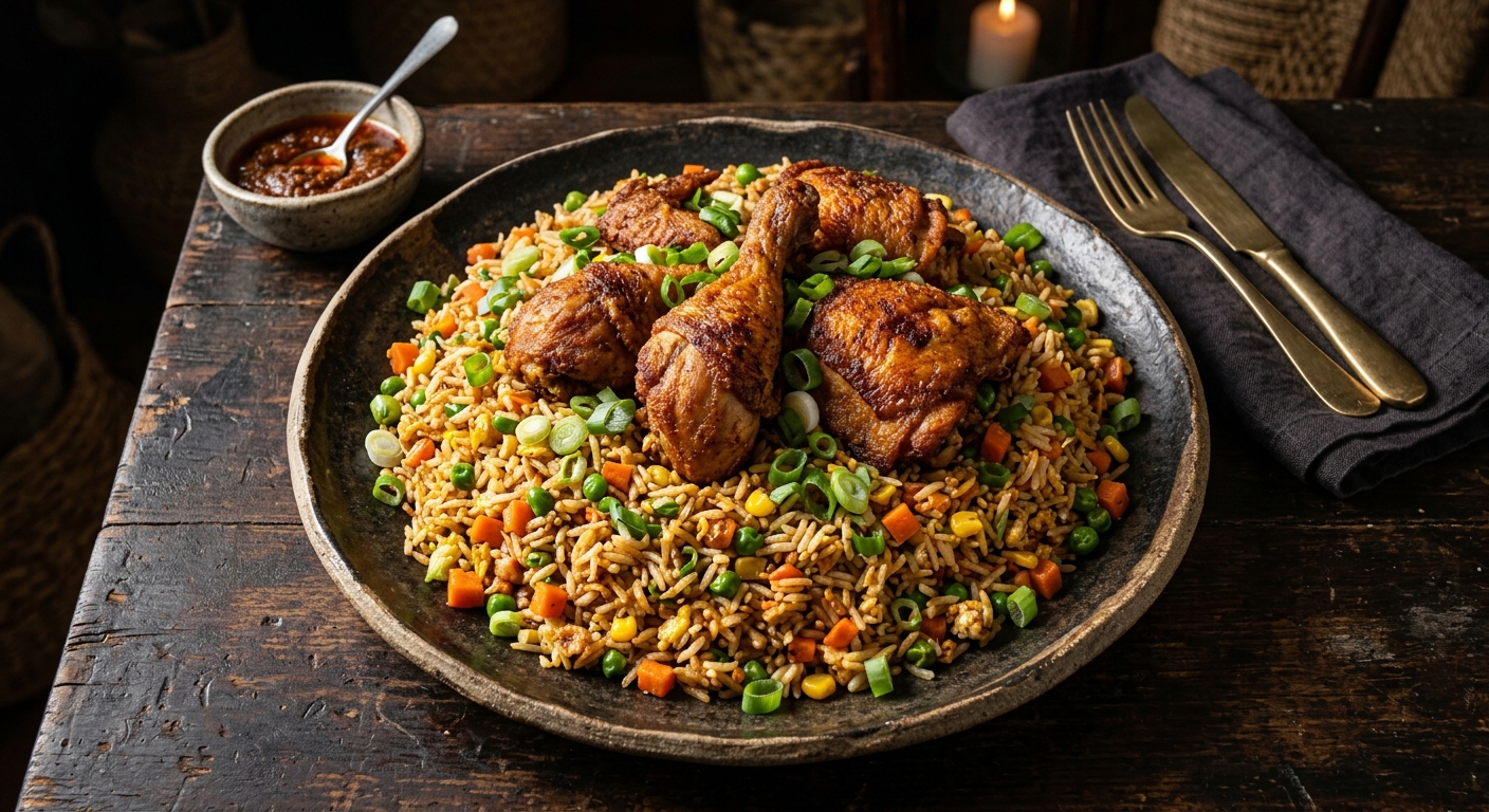Liberian Special Fried Rice & Chicken